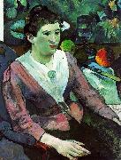 Paul Gauguin Portrait of a Woman with a Still Life by Cezanne Sweden oil painting reproduction